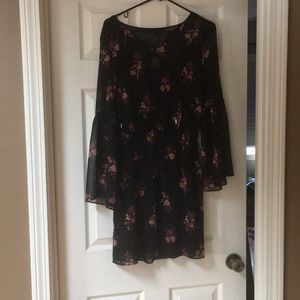 Bell Sleeve Patterned Dress